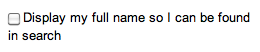 Setting for displaying your full name in search