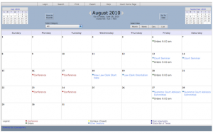 The Court's August 2010 Calendar